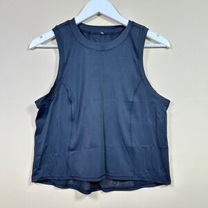 Lululemon Workout Tank Top Sleeveless Athletic Cropped Gray Size‎ 6